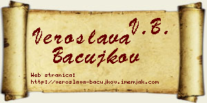 Veroslava Bačujkov vizit kartica